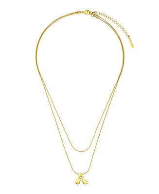x moda Sport Silver Tone Water Resistant Initial Layered Necklace | Macy's