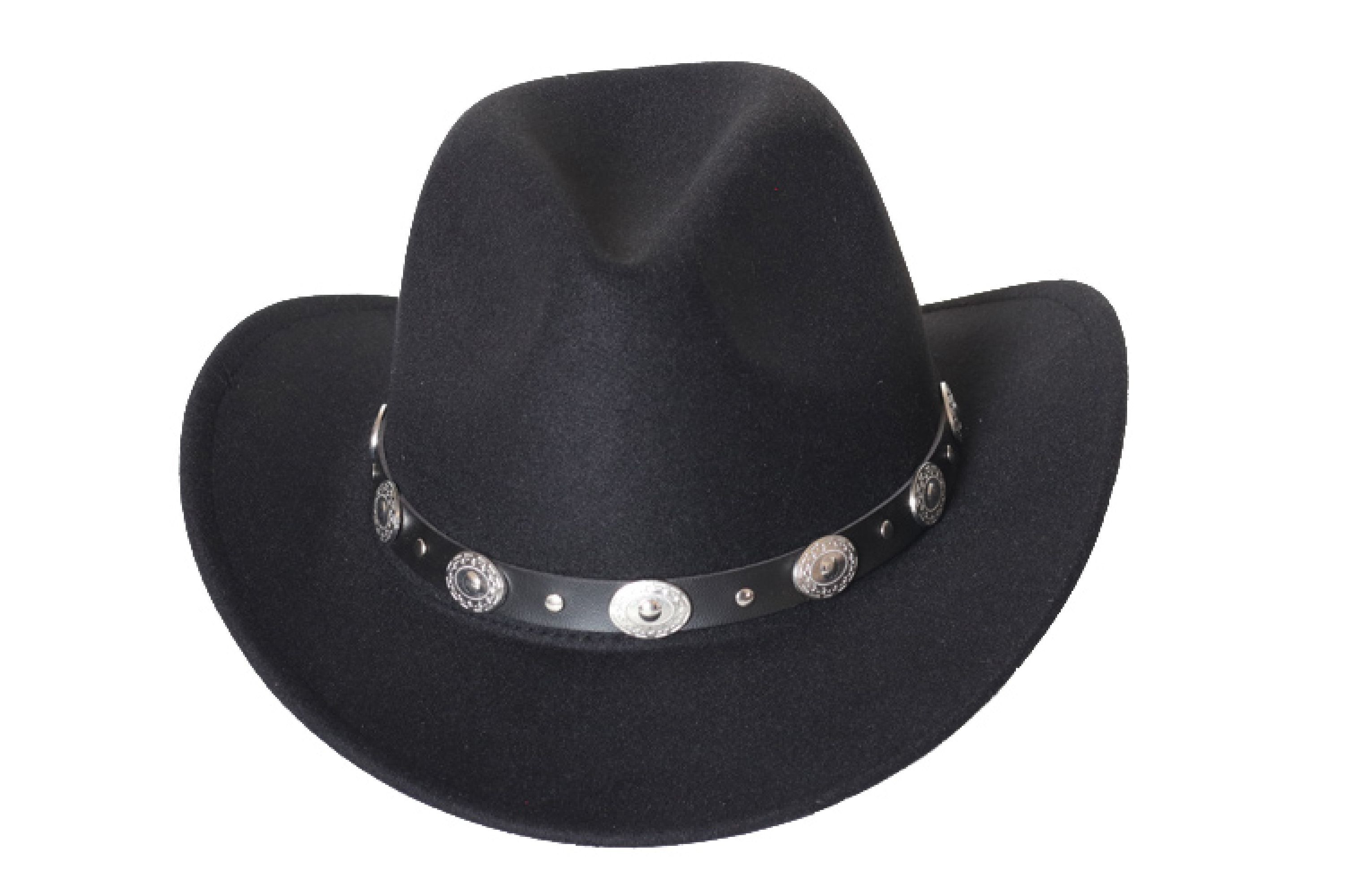 LZLER Western Cowboy Hat for Men Women Felt Wide Brim Cowgirl Hat with Strap | Walmart (US)