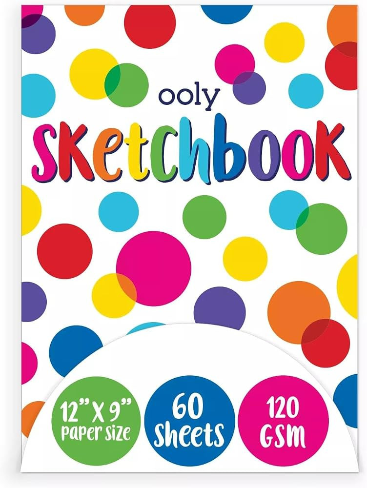 OOLY Chunkies 12" x 9" Thick Paper Sketchbook Pad [Pack of 1] - 60 Pages per Pad, 120 GSM Paper /... | Amazon (US)