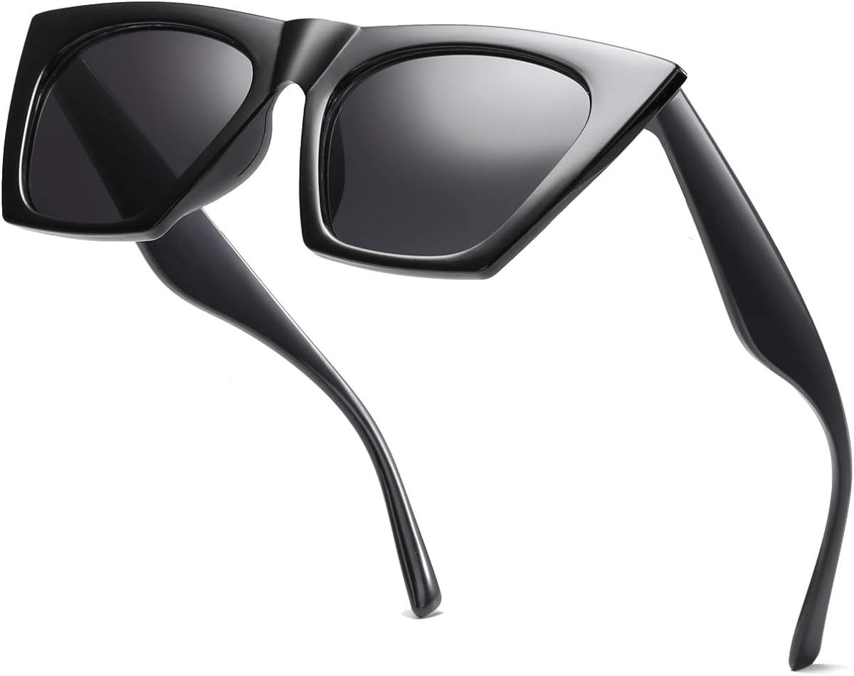 aisswzber AISSWZBEER Retro Square Cat Eye Sunglasses for Women Fashion Trendy Style UV400 Protect... | Amazon (US)