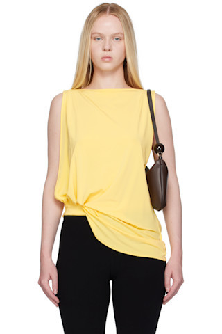 JACQUEMUS - Yellow La Croisière 'The Peplo' Top | SSENSE