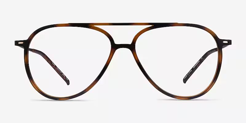 Clip Aviator Matte Navy & Gold Full Rim Eyeglasses | Eyebuydirect | EyeBuyDirect.com
