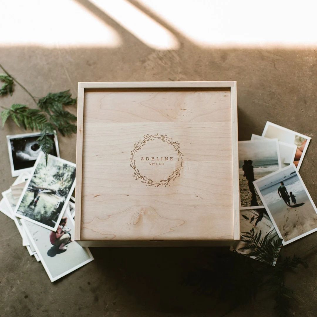 Large Wooden Box With Personalization  Custom Maple Keepsake - Etsy | Etsy (US)