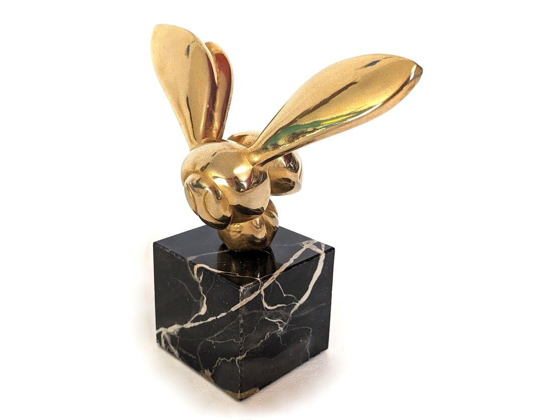 Vintage Brass Bee Figurine on Black & White Marble Base alva Museum Replica of Gaston Lachaise's ... | Etsy (US)