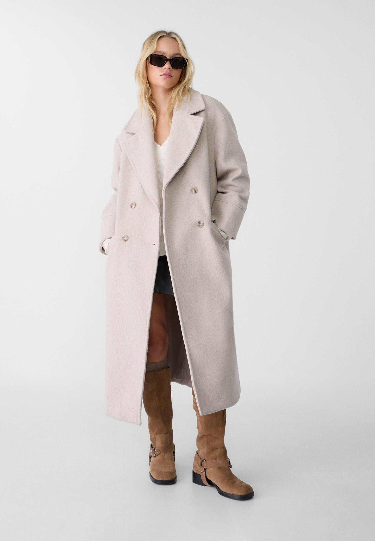 Oversize soft-touch coat£59.99Select size | Stradivarius (UK)