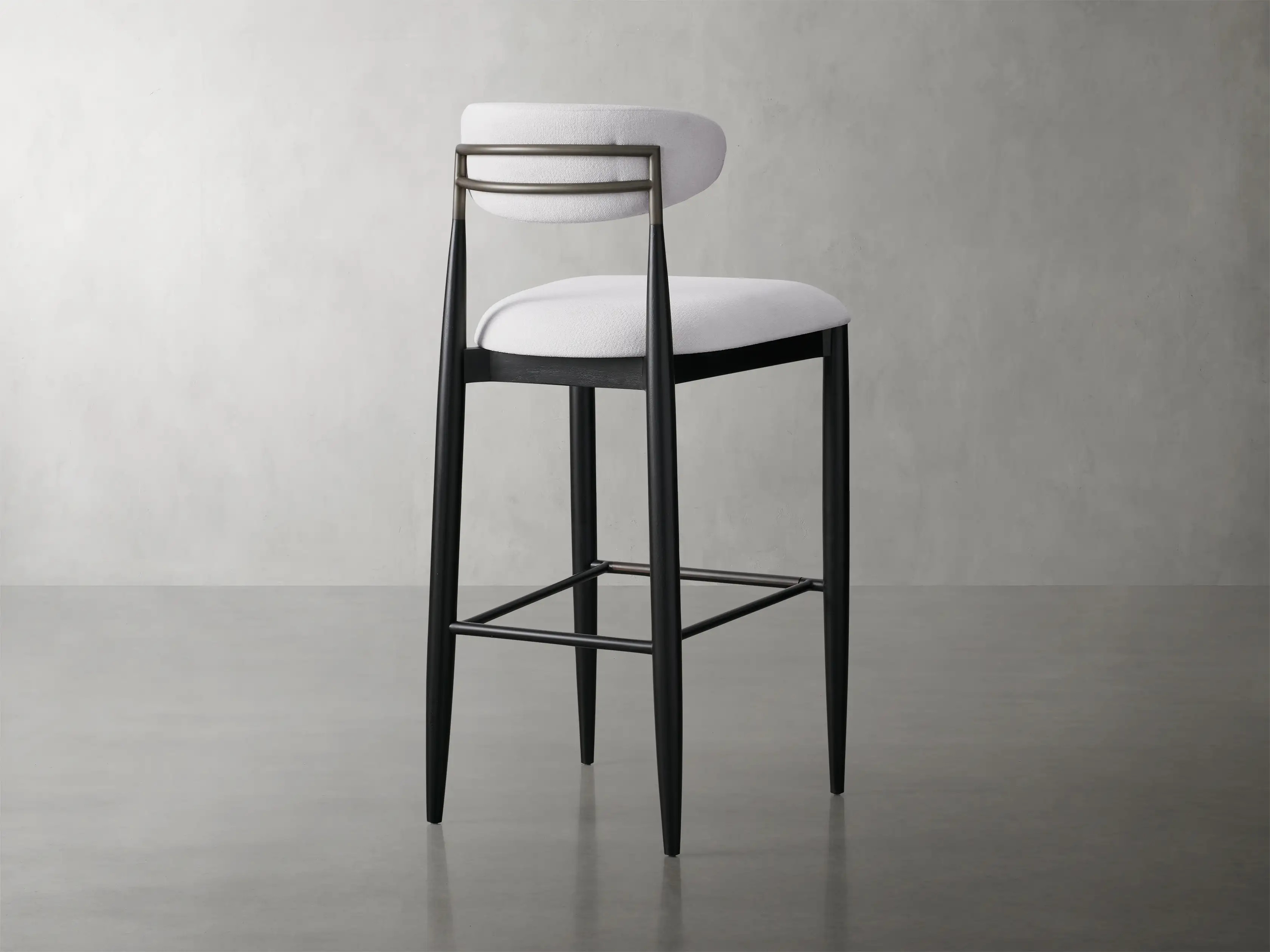 Jagger Armless Stool in Black with Antique Pewter | Arhaus | Arhaus