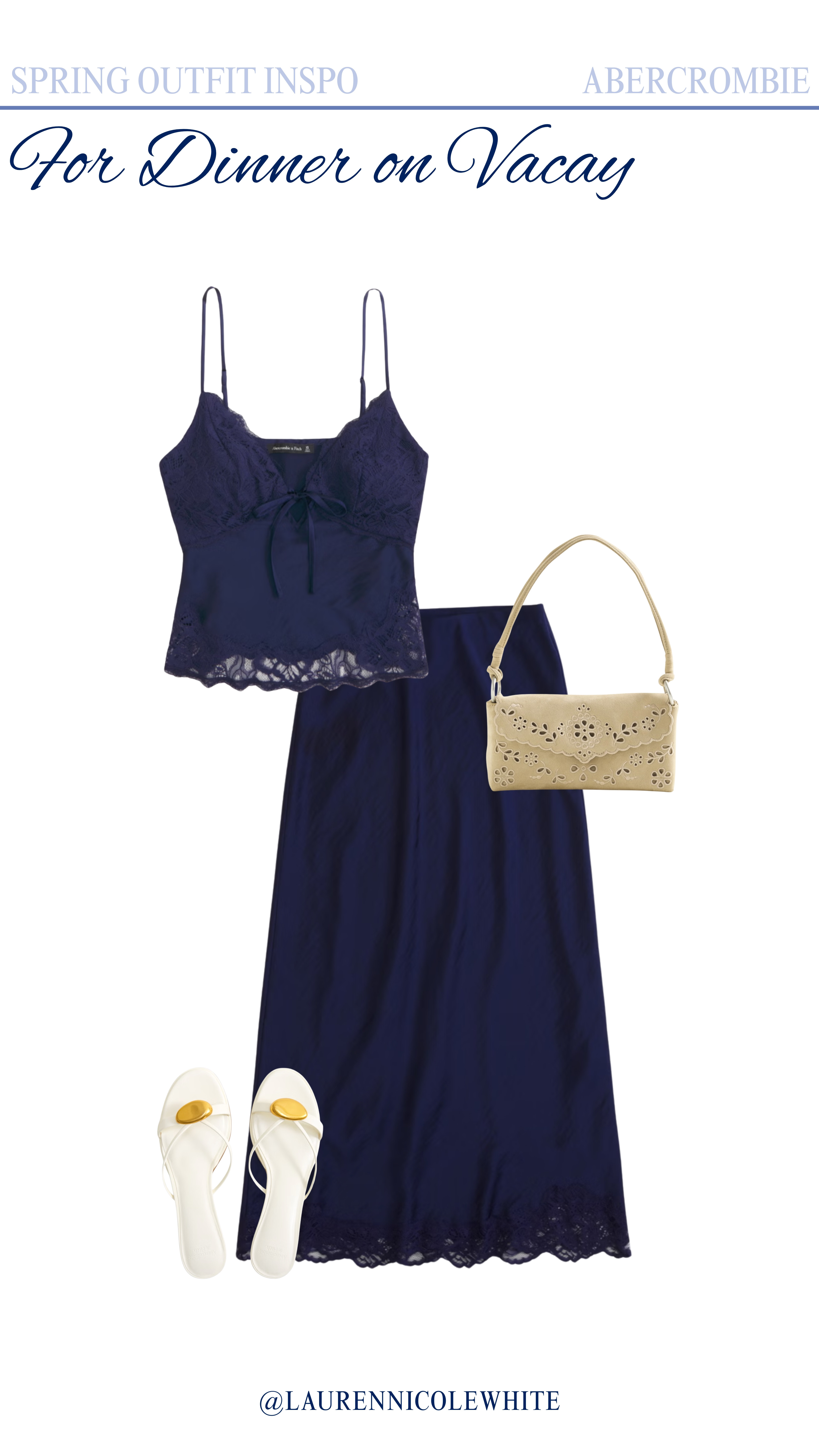 Abercrombie Outfit Inspo - what i'd wear to dinner if I was on vacation! This set is so elevated yet light and comfortable. I love the lace detailing 😍 

 #LTKSpringSale #LTKSeasonal #LTKU