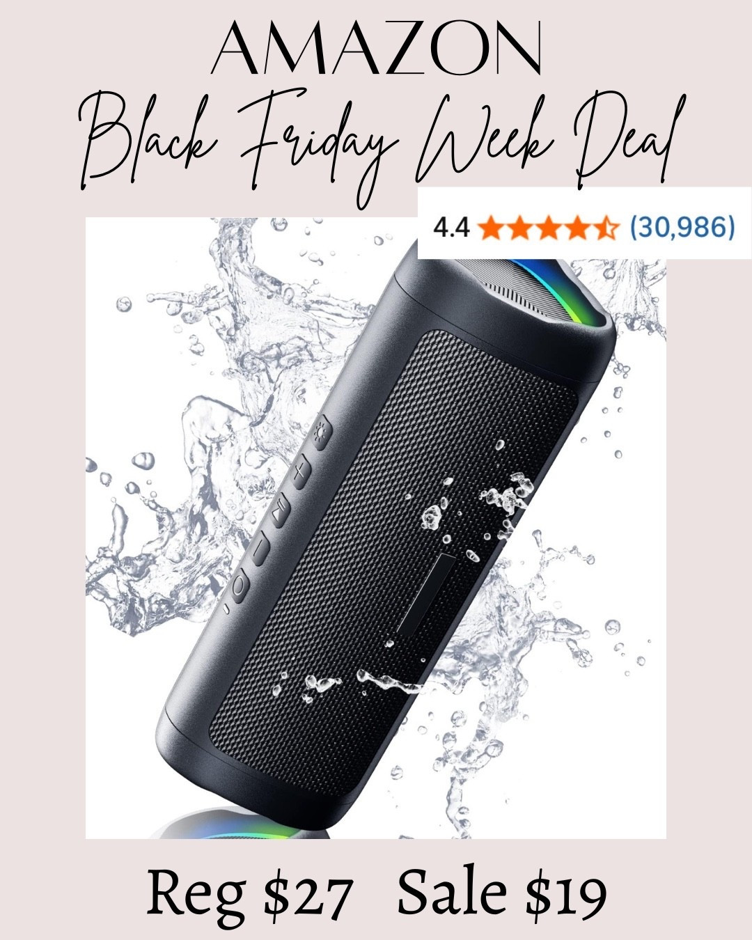 Amazon Black Friday deal / Christmas gift idea Bluetooth speaker 






Stocking stuffer 
Gifts for him 
Gifts for her 
Secret Santa 
White elephant 

#LTKCyberWeek #LTKGiftGuide #LTKSaleAlert