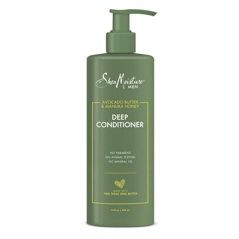 SheaMoisture Men's Deep Conditioner for Curly Hair, Avocado Butter and Manuka Honey, 15 fl oz | Walmart (US)