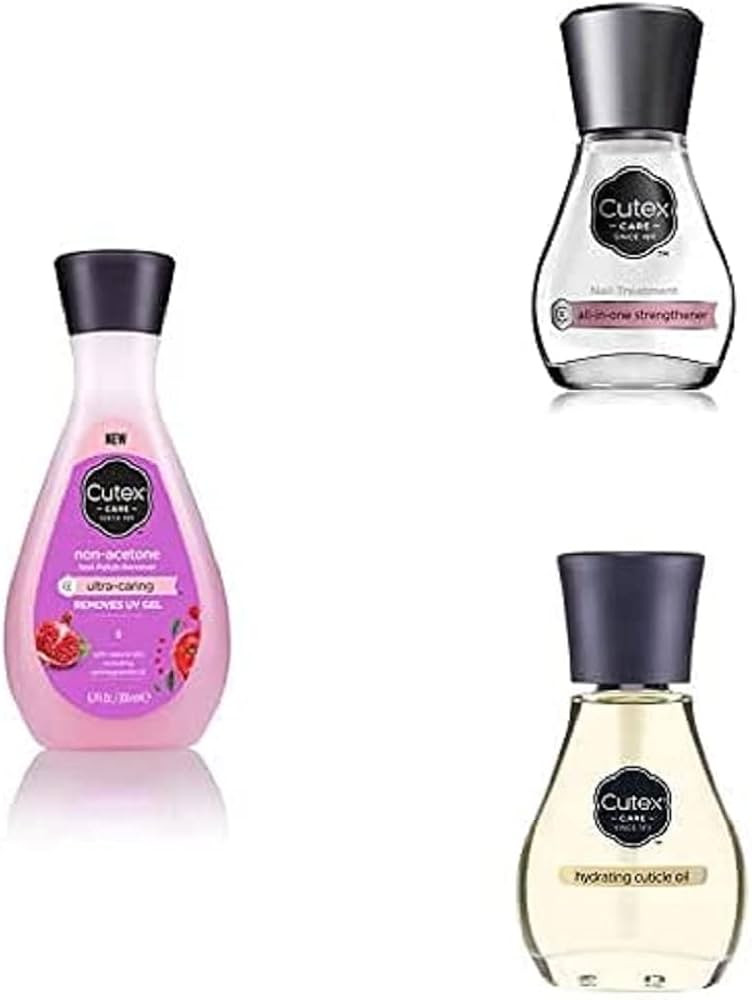 CUTEX 3 Step Nail Care Routine PREP with Ultra Caring Nail Varnish Remover TREAT with All-in-One ... | Amazon (UK)
