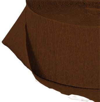 Chocolate Brown Crepe Paper Streamers, 2 Rolls, 145 Feet Total | Amazon (US)