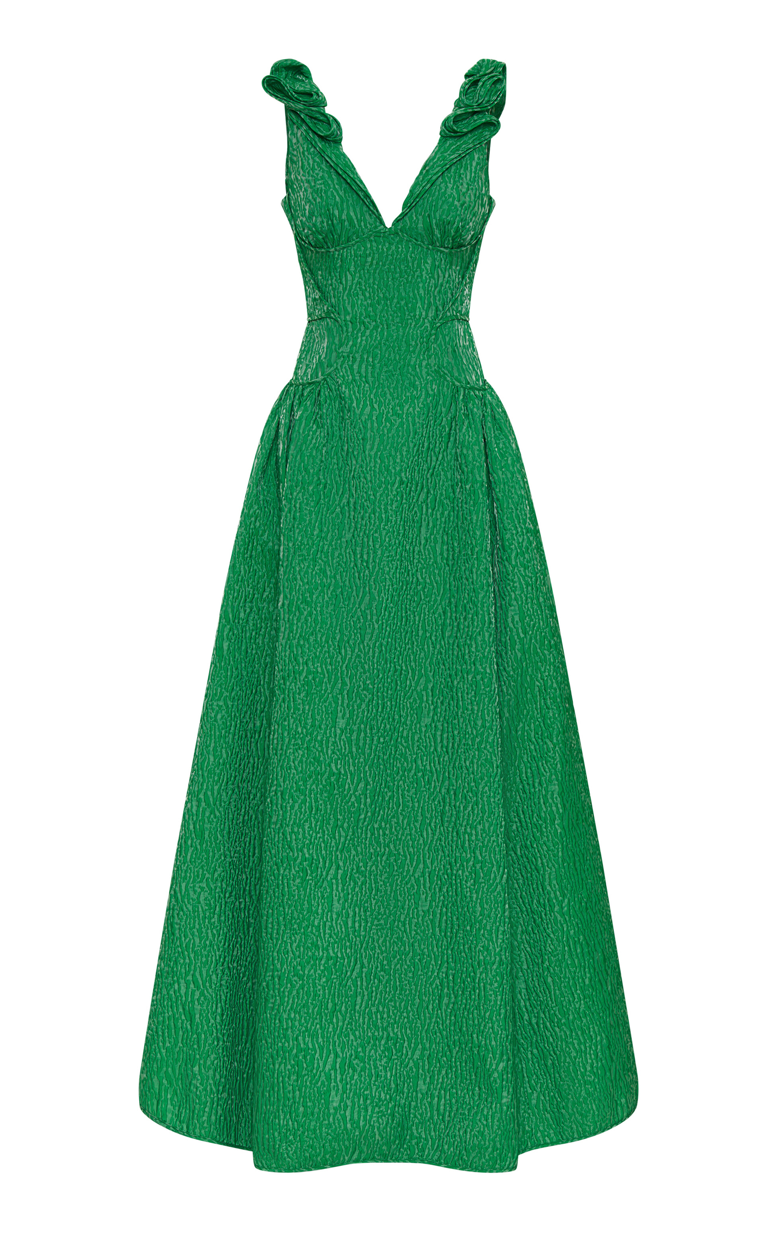Celia Pleated Jacquard Gown | Moda Operandi (Global)