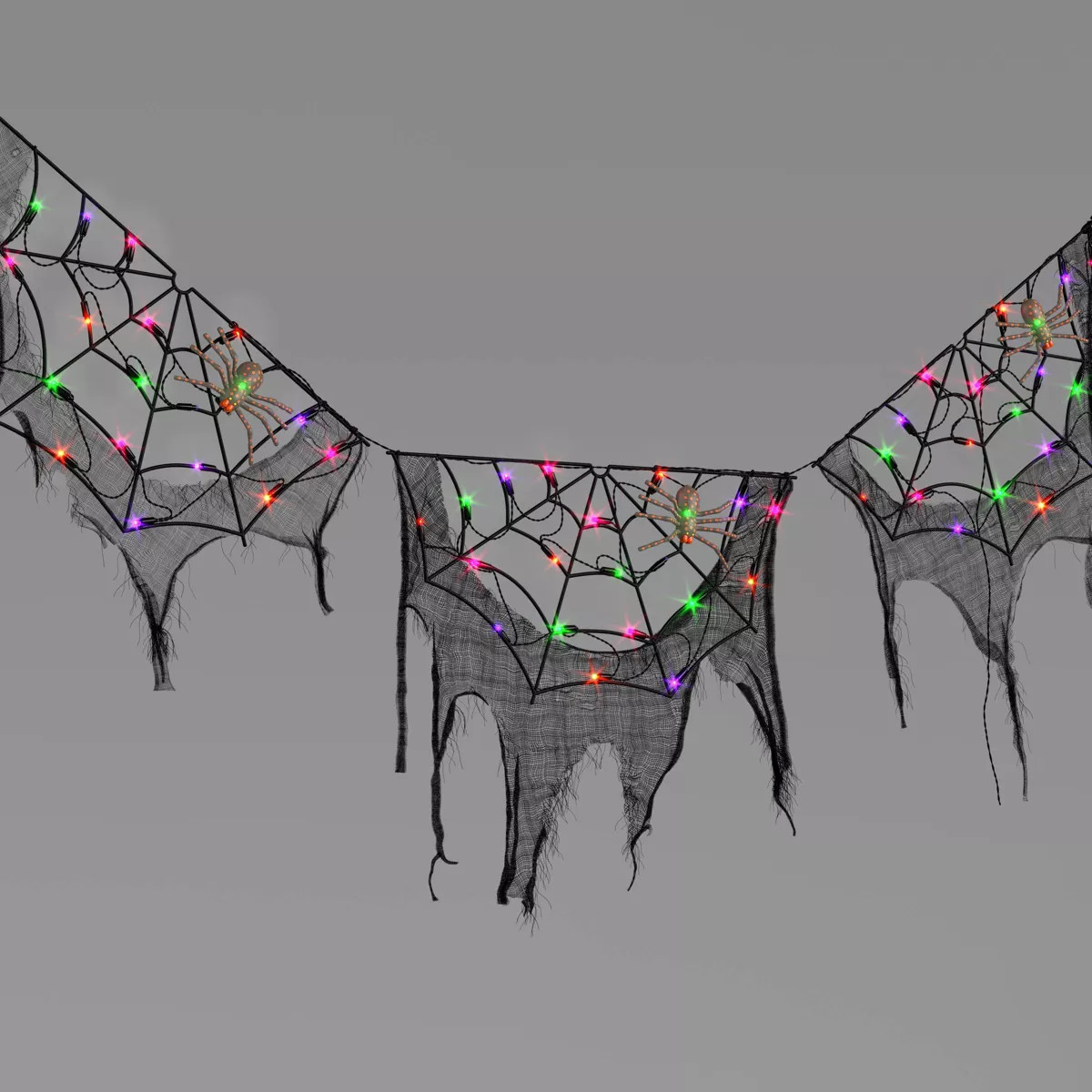 70" LED Lit Spider Webs with Gauze Halloween Novelty Silhouette Lights - Hyde & EEK! Boutique™ | Target