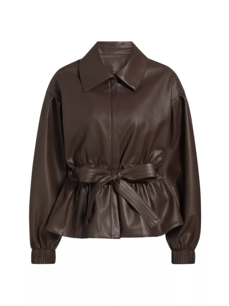 Chazz Peplum Faux Leather Jacket | Saks Fifth Avenue