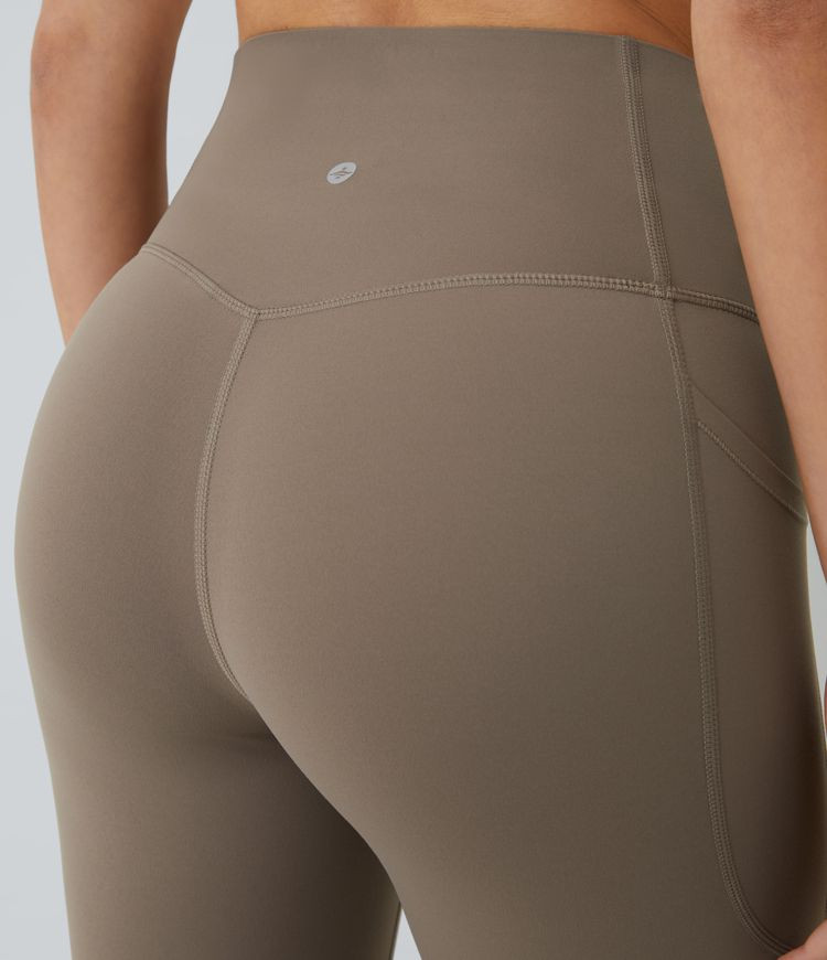 Women’s SoCinched High Waisted Tummy Control Side Pocket Shaping Training UltraSculpt Leggings ... | HALARA