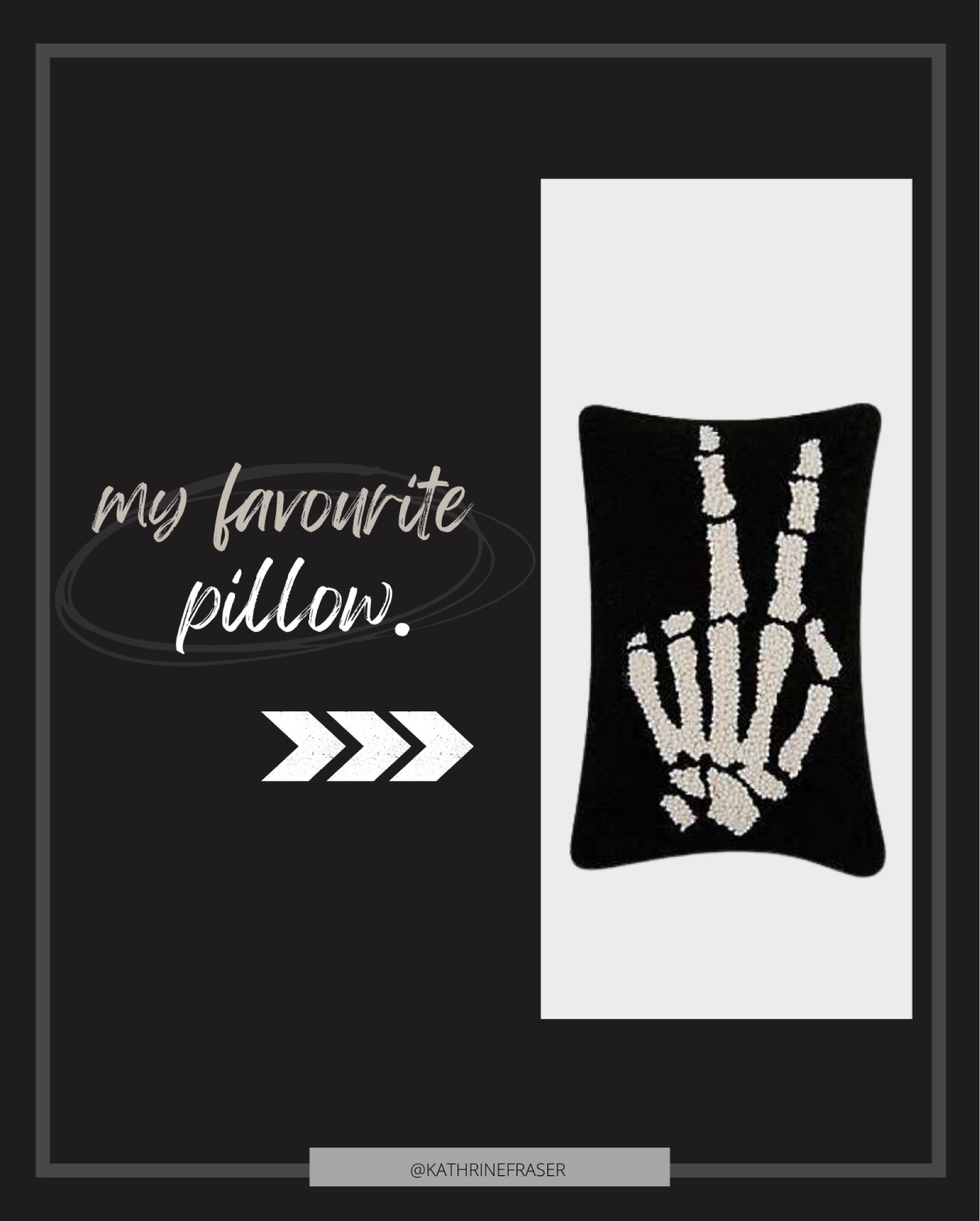 my favourite pillow #skeleton #throwpillow 

#LTKhome #LTKSeasonal