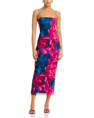 AQUA Mesh Midi Dress - Exclusive | Bloomingdale's Women | Bloomingdale's (US)