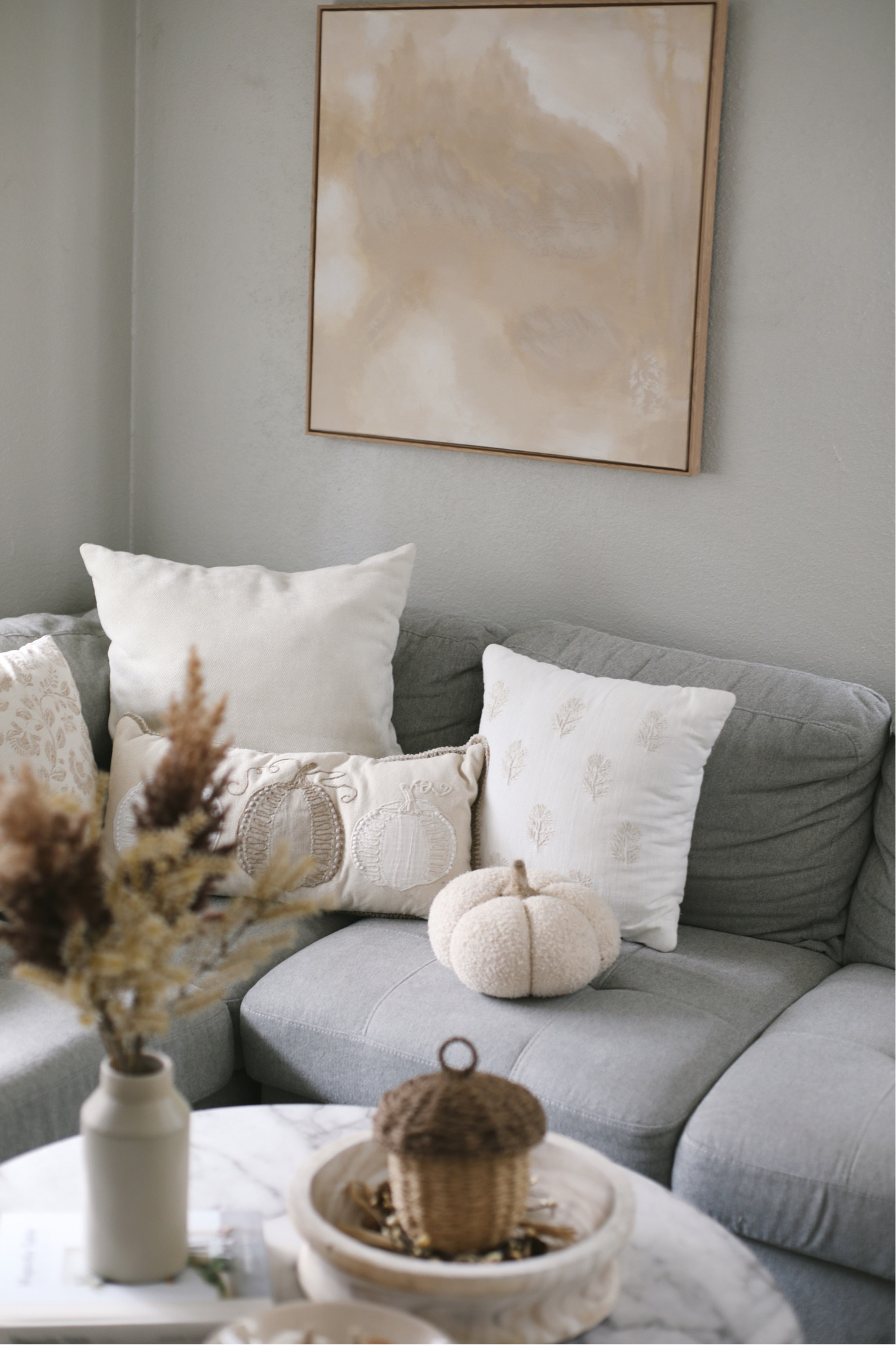 Fall decor // Target home decor, At Home fall decor finds, living room, living room decor, gray couch, pumpkin pillows, boucle pillows, Target pumpkin pillows 



#LTKHalloween #LTKfindsunder50 #LTKhome