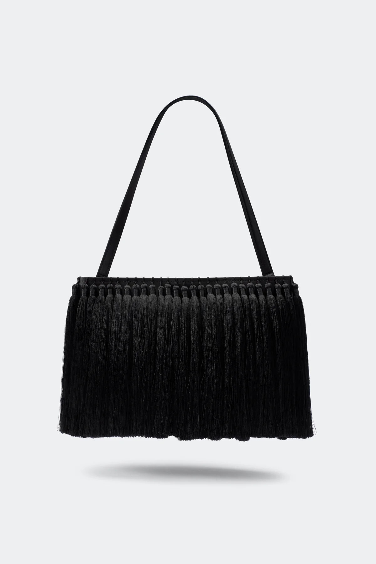 Tassel Boxy Clutch In Black | Simon Miller