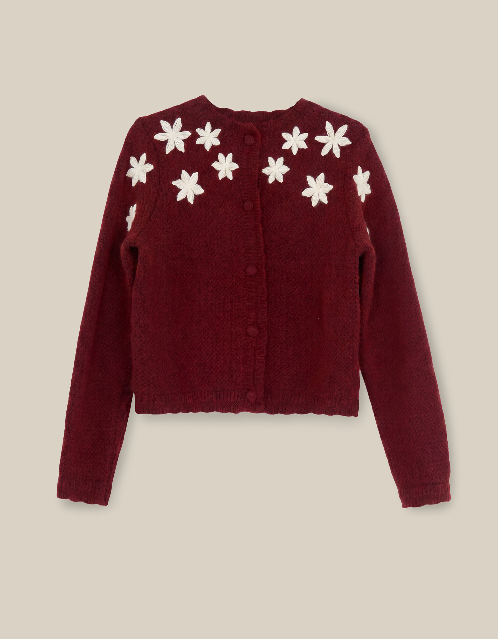 Erin Floral Embroidered Cardigan Red | Monsoon (UK)