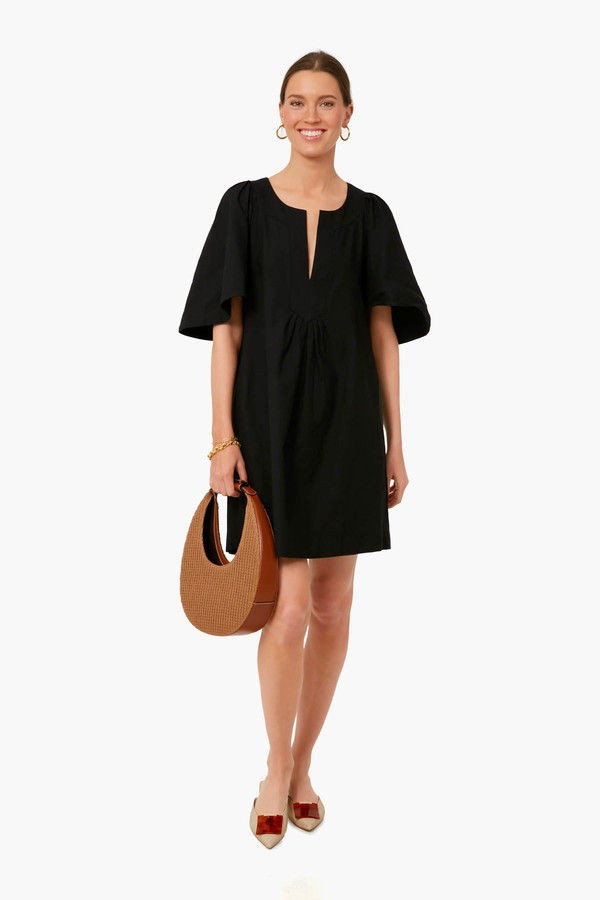 Black Finley Flutter Sleeve Dress | Tuckernuck (US)