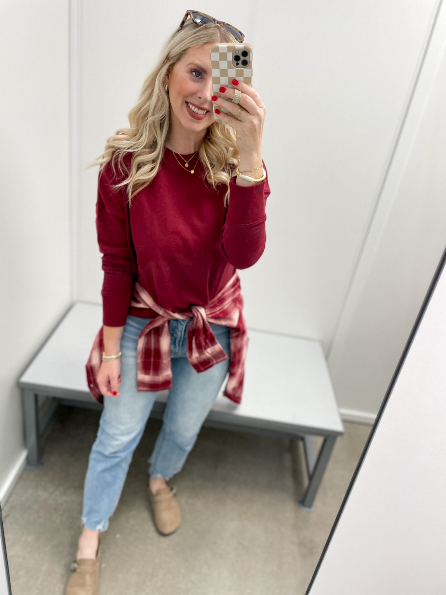 Walmart try on, time and tru, sweatshirt, plaid flannel

#LTKSeasonal #LTKfindsunder50 #LTKstyletip