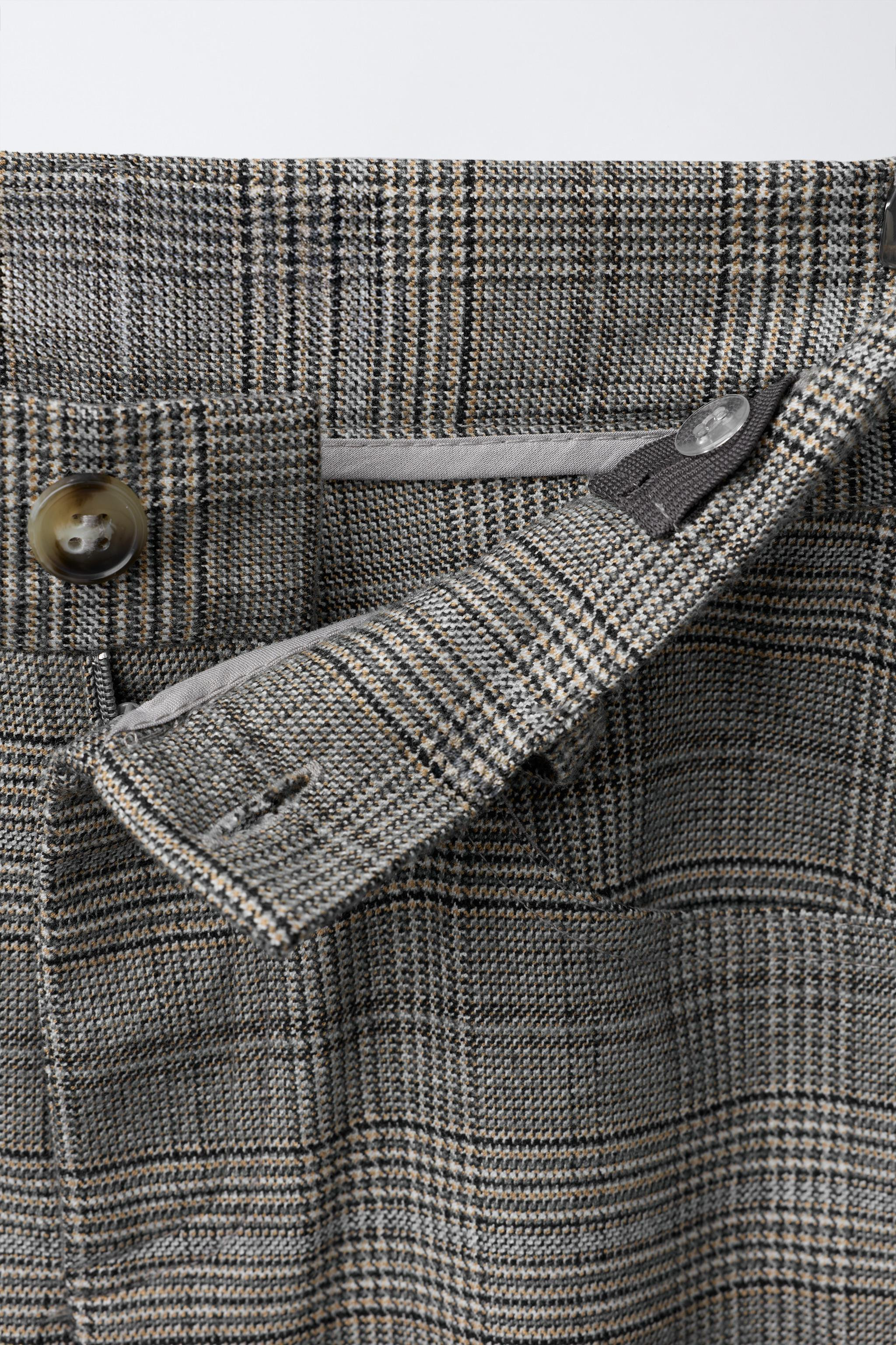 WARM PLAID BARREL PANTS | Zara US