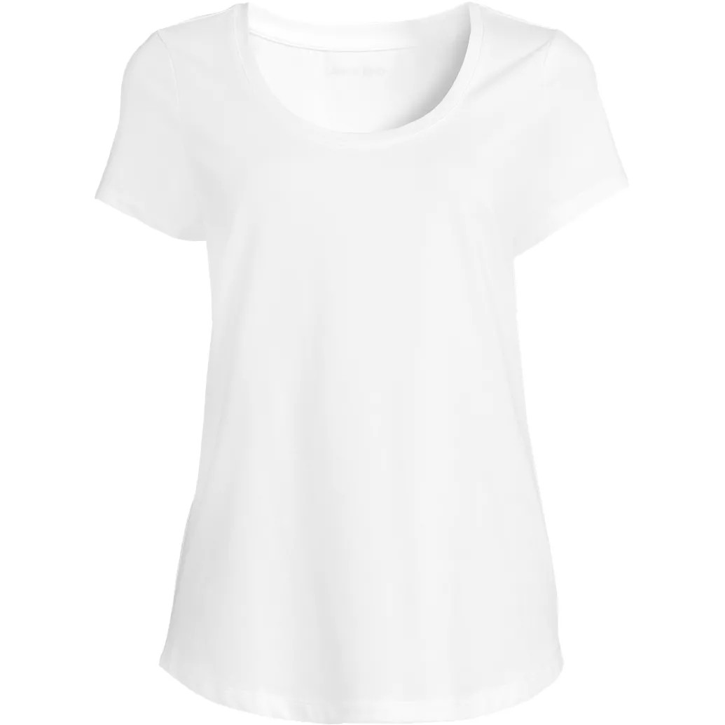 Women's Short Sleeve Lightweight Jersey Scoop Neck T-shirt | Lands' End (US)