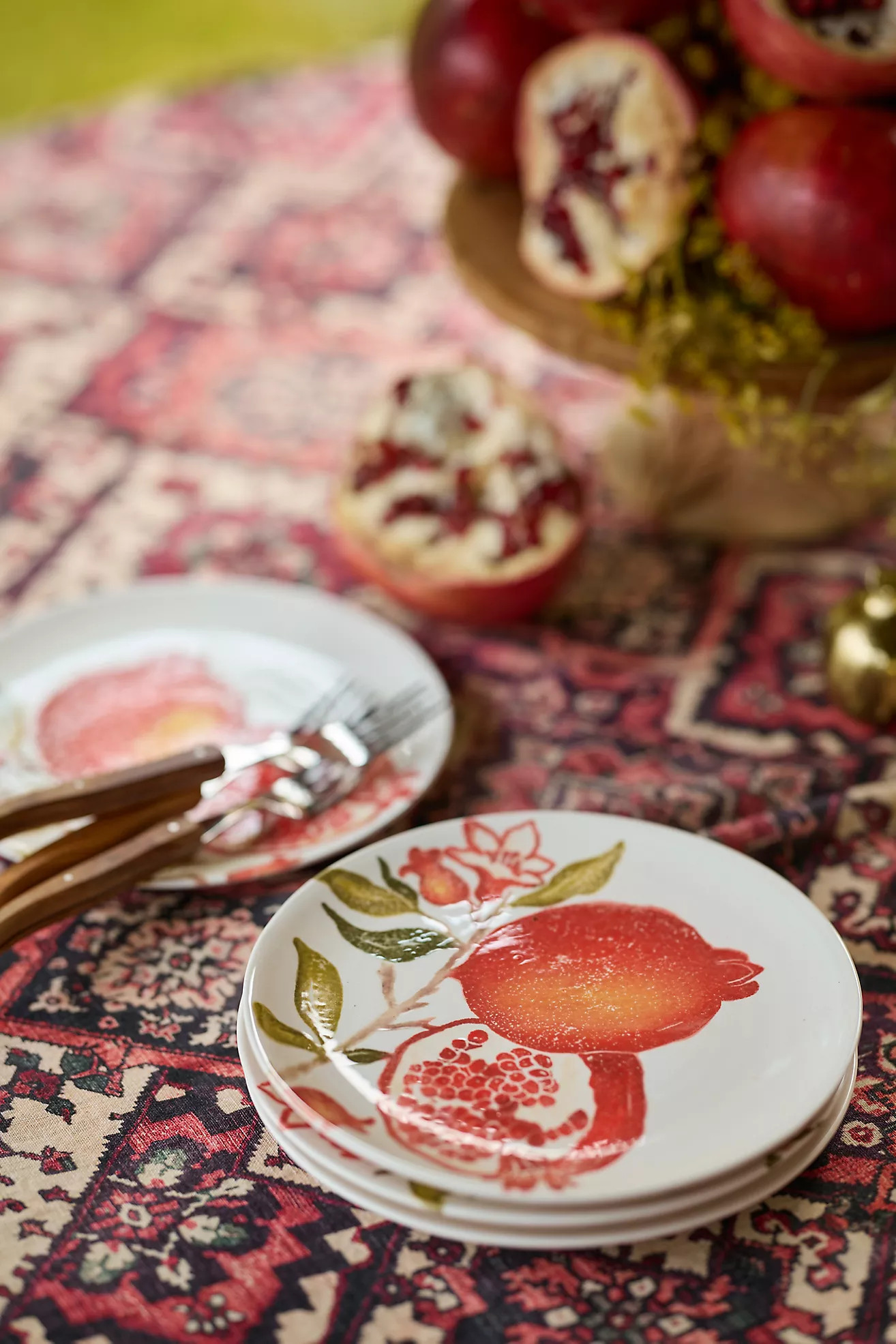 Pomegranate Stoneware Side Plate | Anthropologie (US)