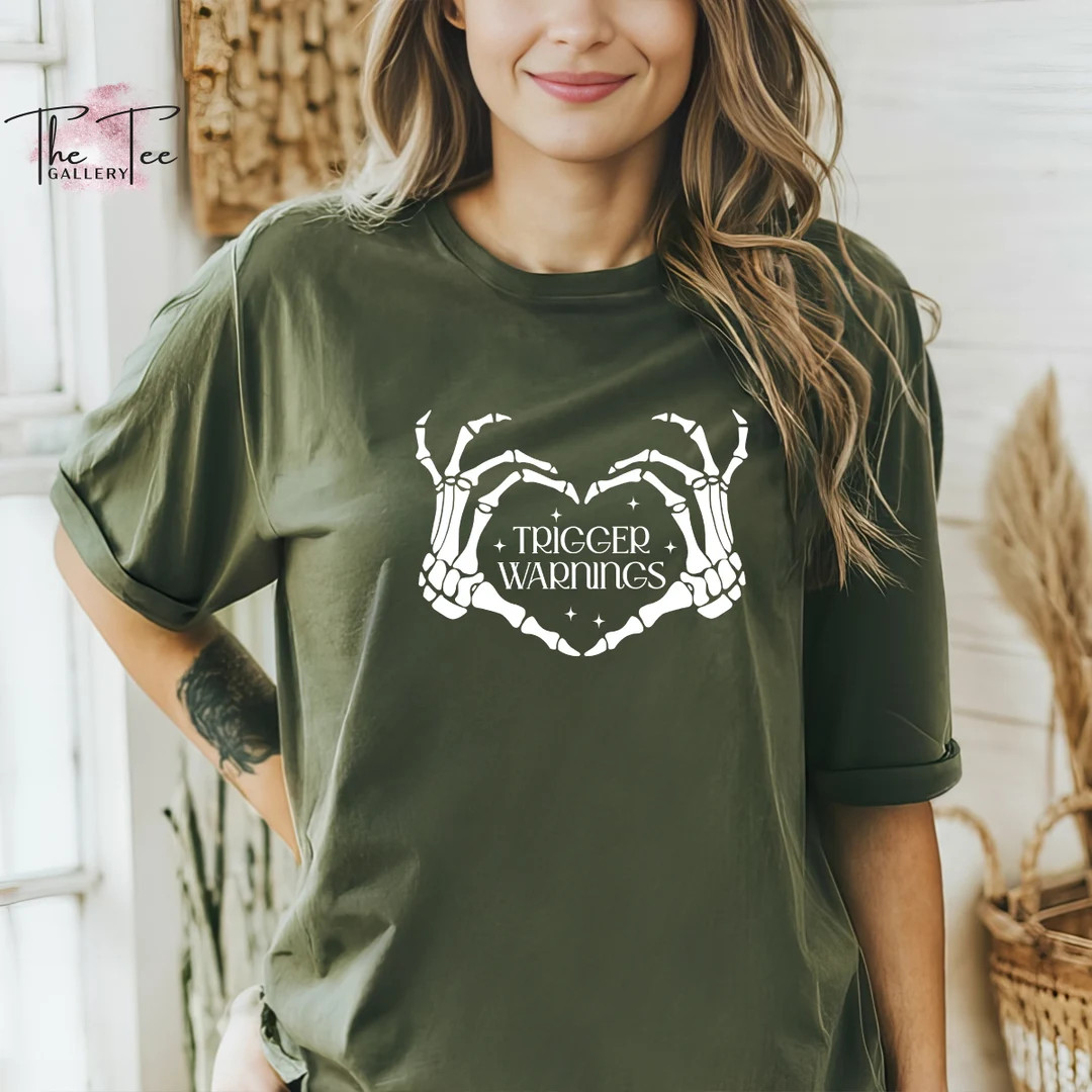 Trigger Warnings Shirt, Dark Romance TShirt, Bookish Tee, Booktok Merch, Funny Gift for Readers, ... | Etsy (US)