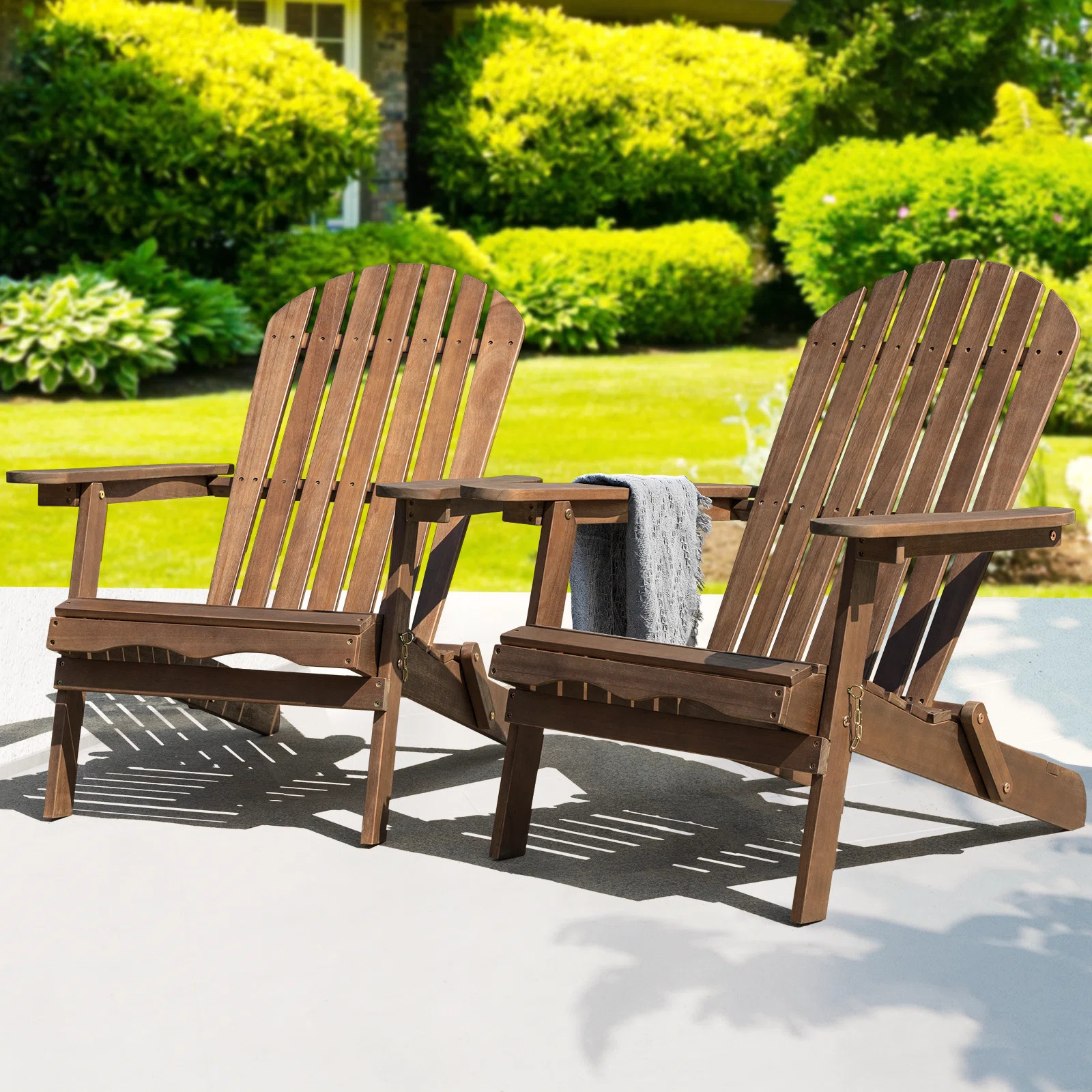 Berdina Wood Folding Adirondack Chair (Set of 2) | Wayfair North America