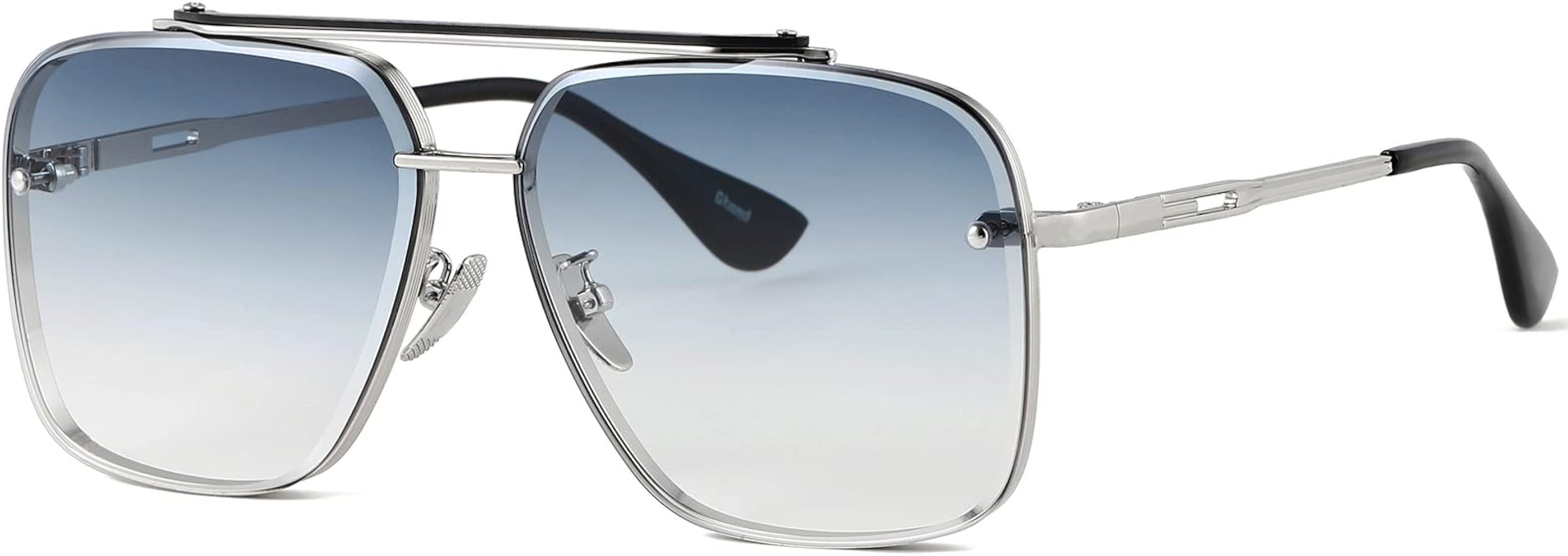 Gtand Fashion Oversized Square Aviator Gradient Sunglasses For Men Women Vintage Metal Sun Glasse... | Amazon (US)