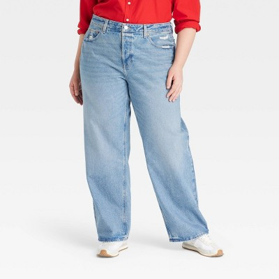 Women's Mid-Rise 90's Baggy Jeans - Universal Thread™ Blue 17 | Target