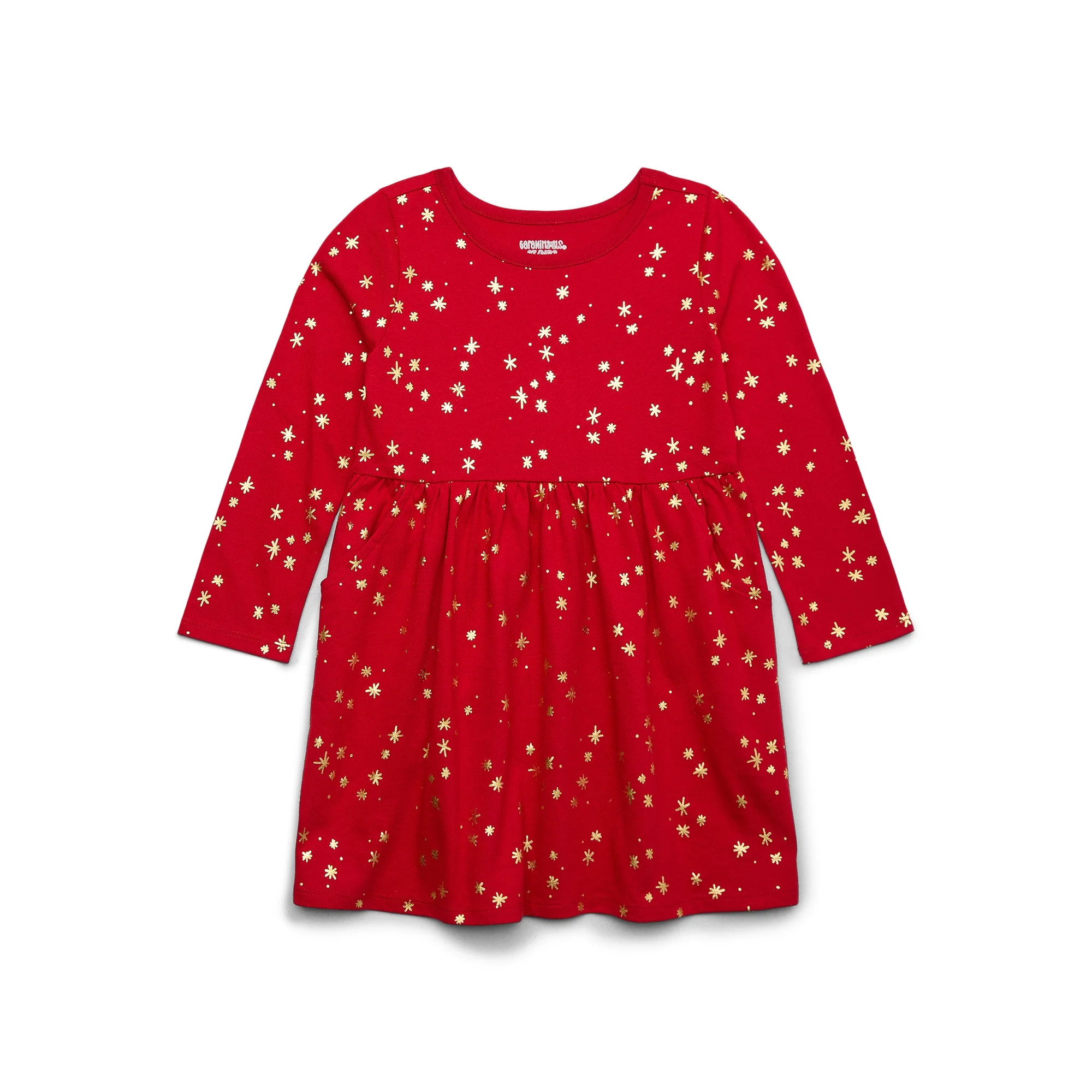 Garanimals Toddler Girls Metallic Print Skater Dress, Sizes 18M-5T - Walmart.com | Walmart (US)