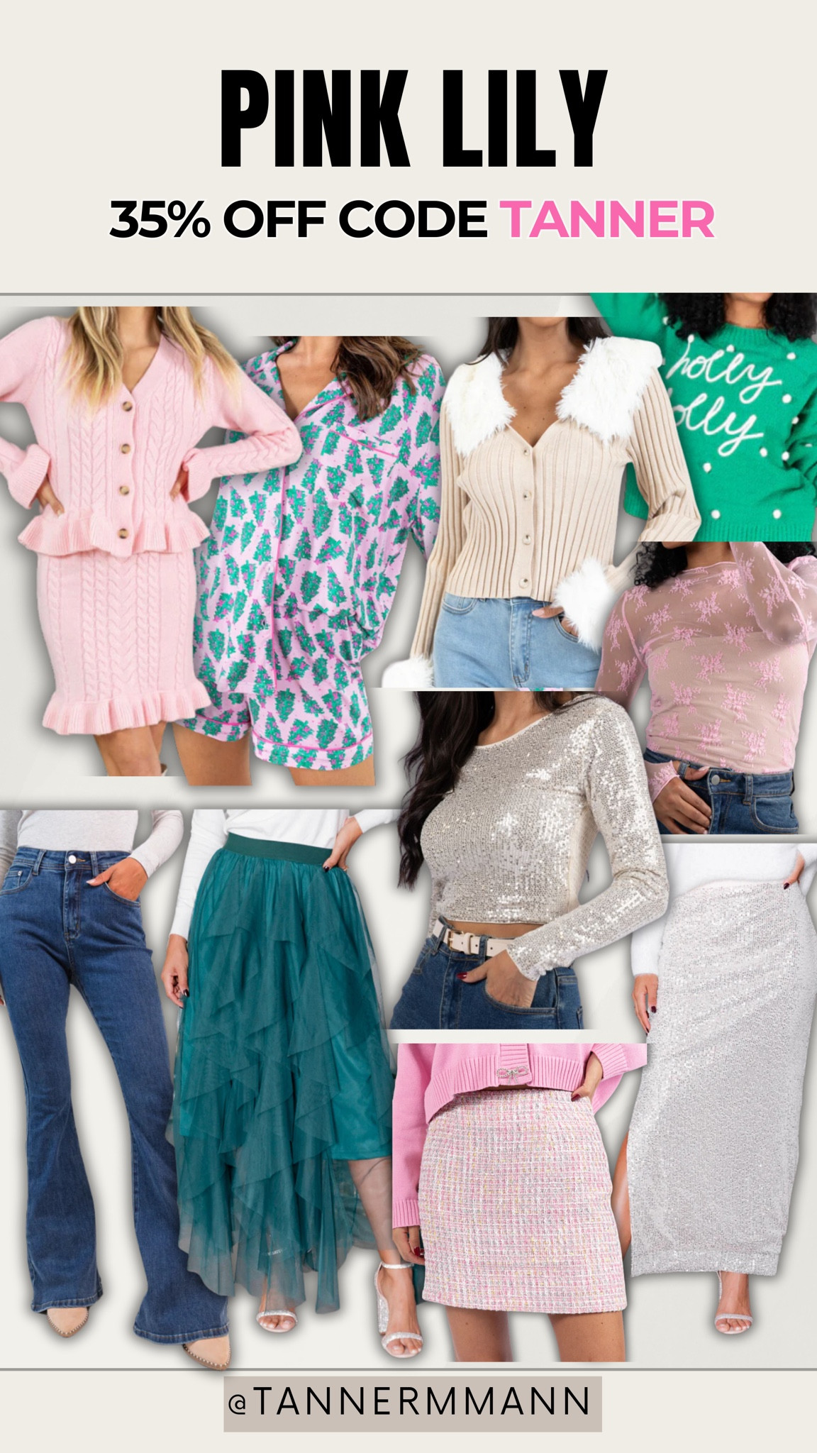 Pink Lily 35% OFF EVERYTHING including doorbusters with code TANNER
#HolidayOutfits #TravelOutfit

#LTKSeasonal #LTKCyberWeek #LTKStyleTip
