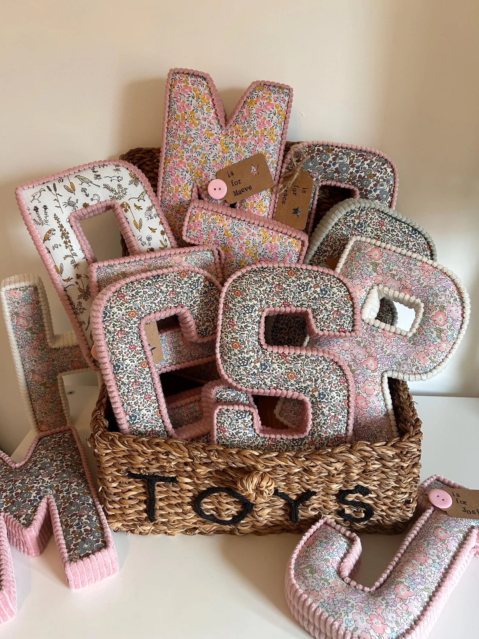 Liberty London Nursery Fabric Letters - Etsy | Etsy (US)