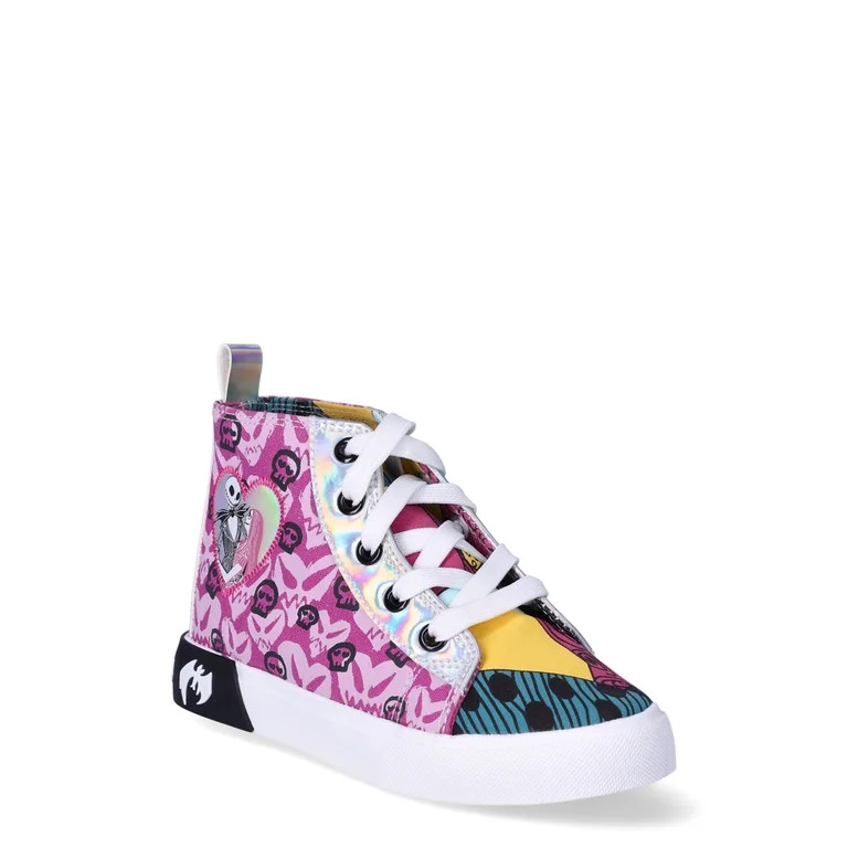 Disney Nightmare Before Christmas Little Girl & Big Girl High Top Sneakers | Walmart (US)