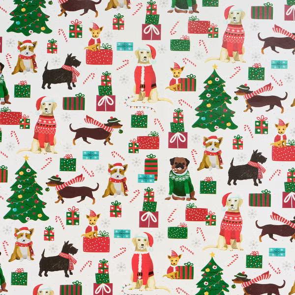 Christmas Dogs Wrapping Paper | The Container Store