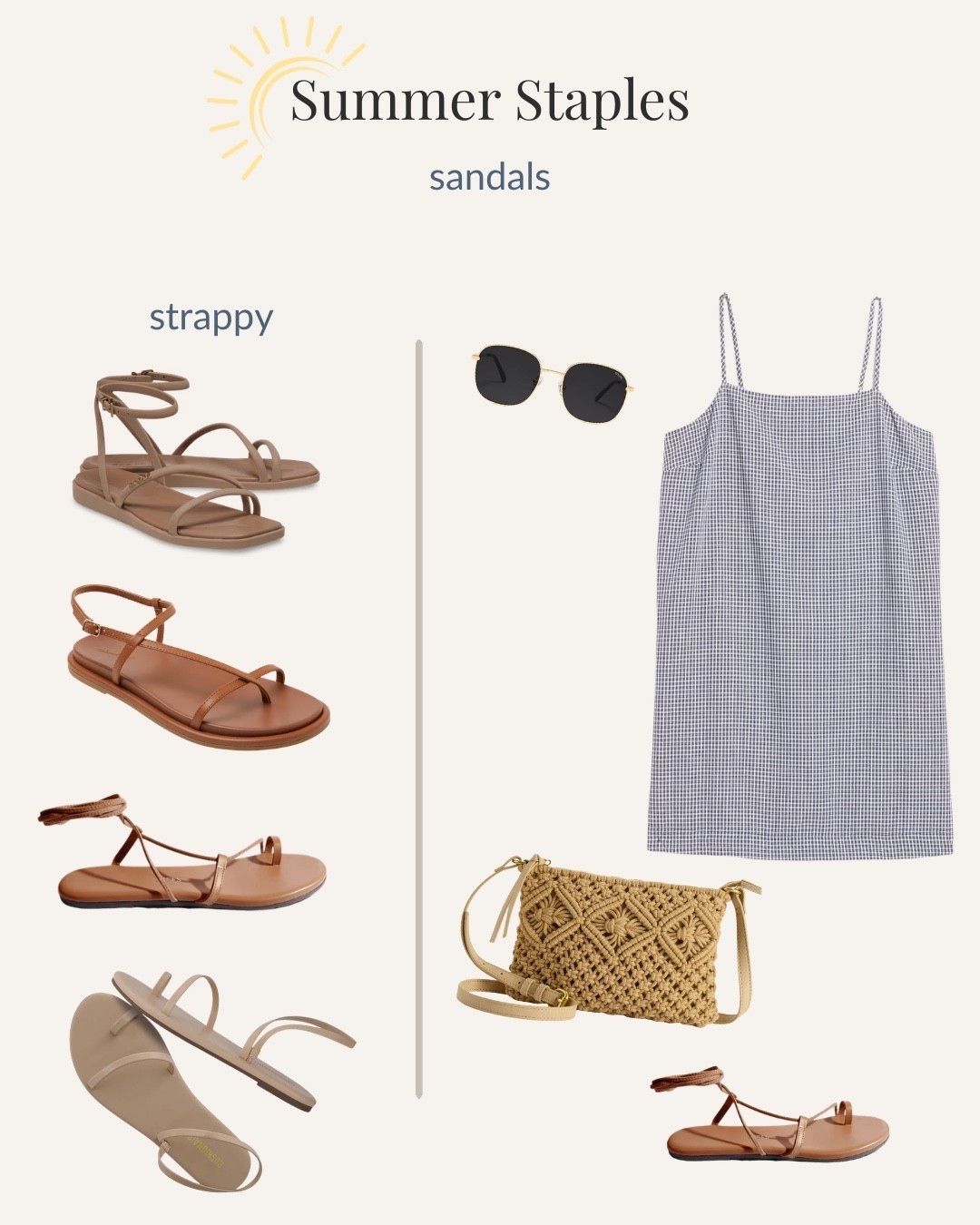 Strappy and lace up sandals are another big trend this summer! I think all of these are so cute!