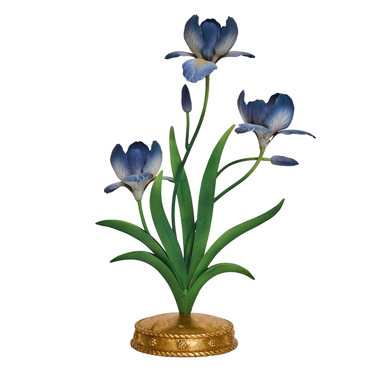 Meadow Walk Iris 14" Centerpiece Candelabra in Chambray | Over The Moon