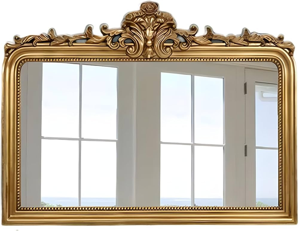 Hamilton Hills 30x40 Vintage Gold Mirror - French Baroque and Antique Arched Mirror for Wall Deco... | Amazon (US)