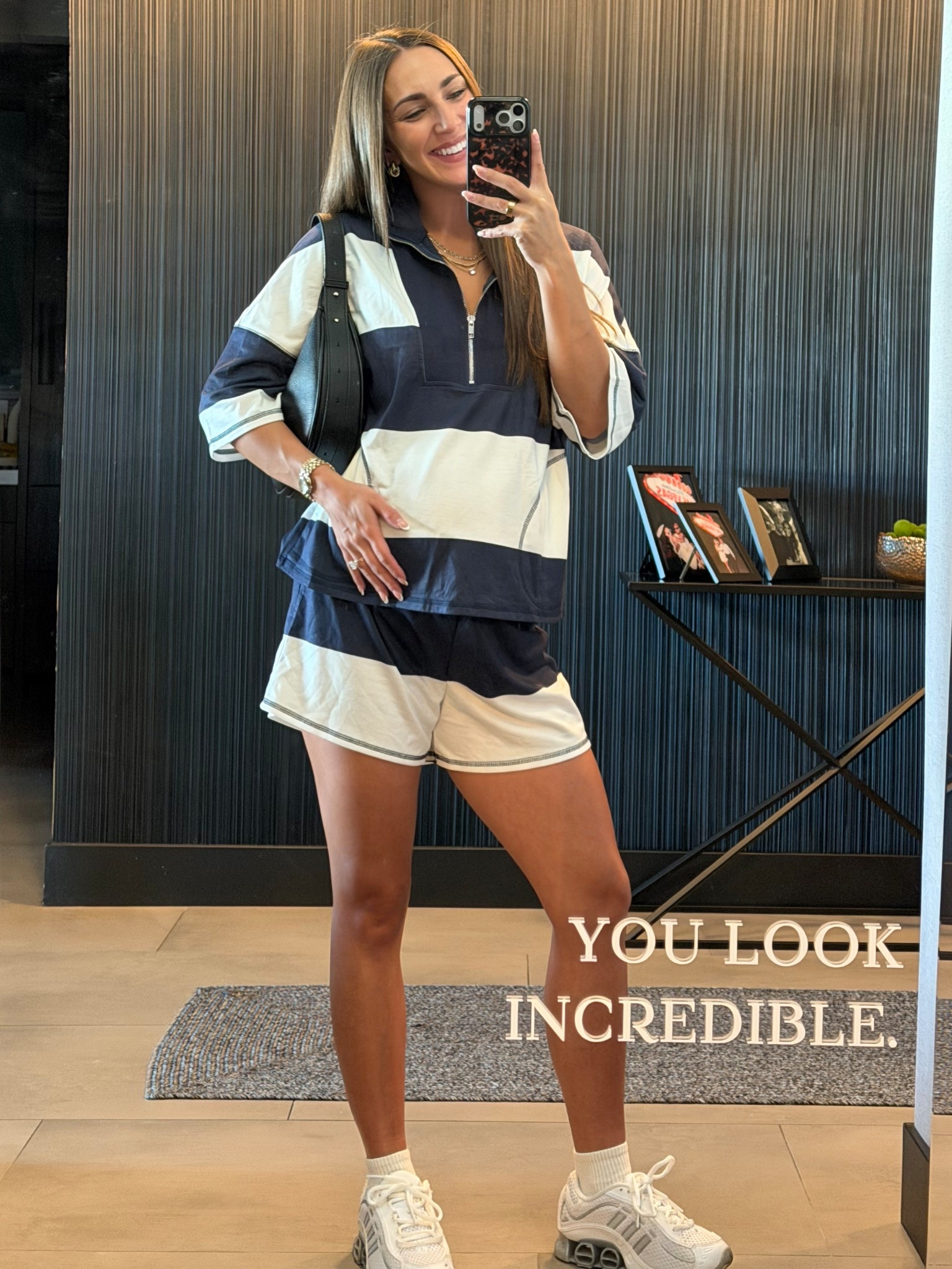 Pregnancy friendly outfit/lounge set!! Love this for summer and they have super cute colors! This one looks so nautical to me 👏🏼✨ I’m wearing a medium 

#LTKmomlife #LTKootd #LTKBump