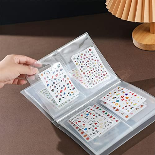 80 Slots Nail Art Sticker Storage Book Nail Art Decals Organizer Display Showing Book Collecting Alb | Amazon (US)