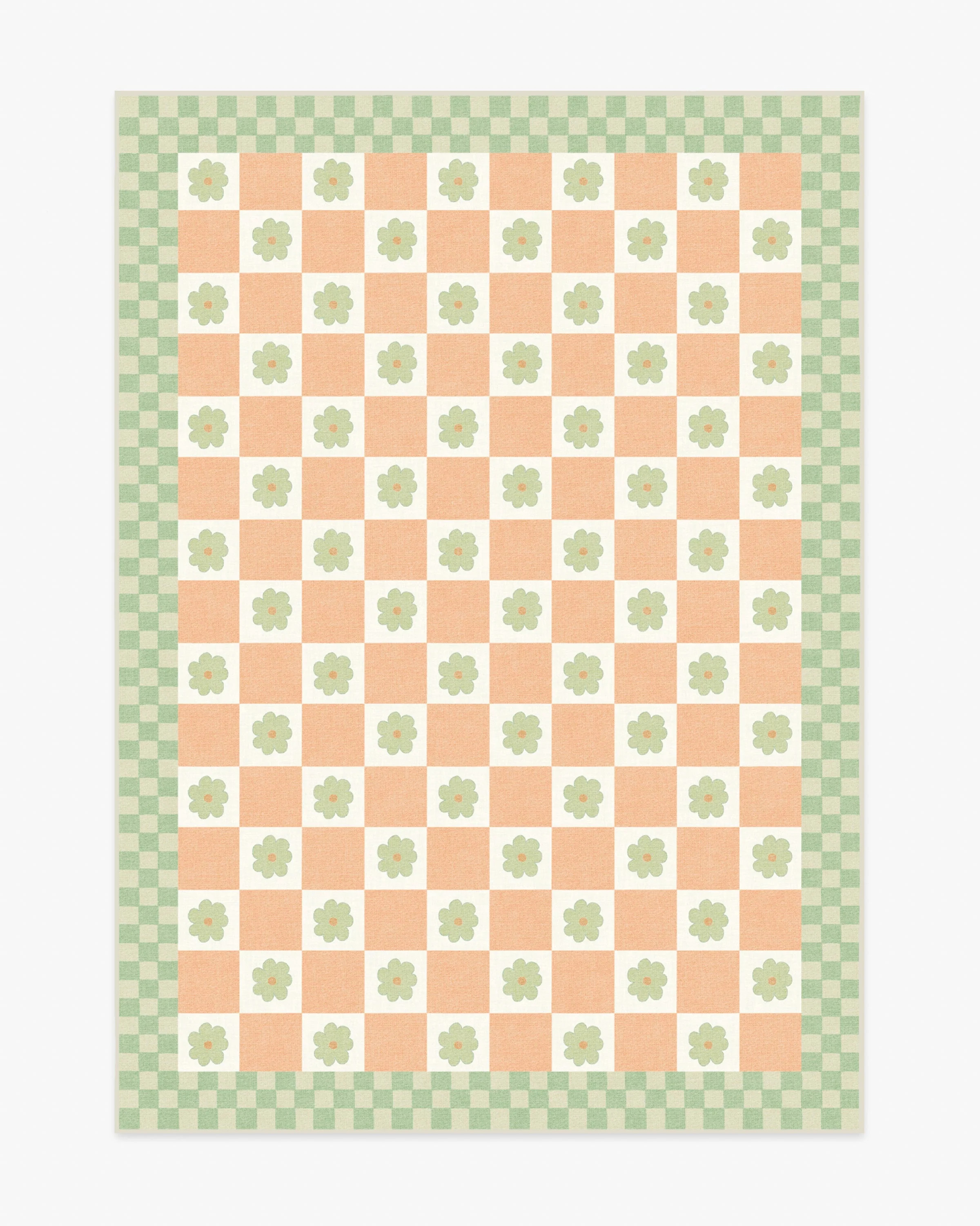 Mini Daisy Checkerboard Rug | Ruggable US | Ruggable