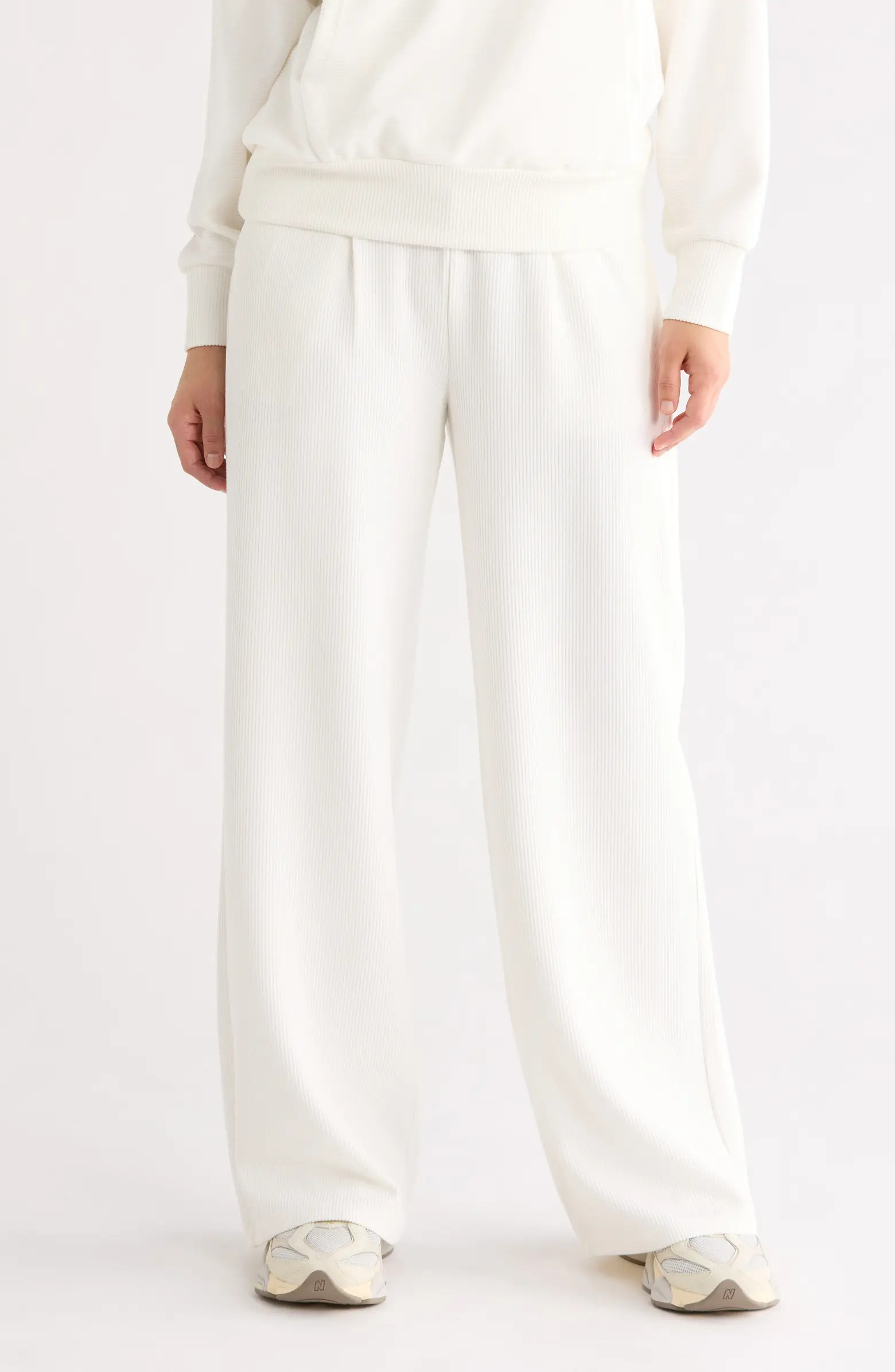 90 DEGREE BY REFLEX Ribbed Scuba Wide Leg Pants | Nordstromrack | Nordstrom Rack
