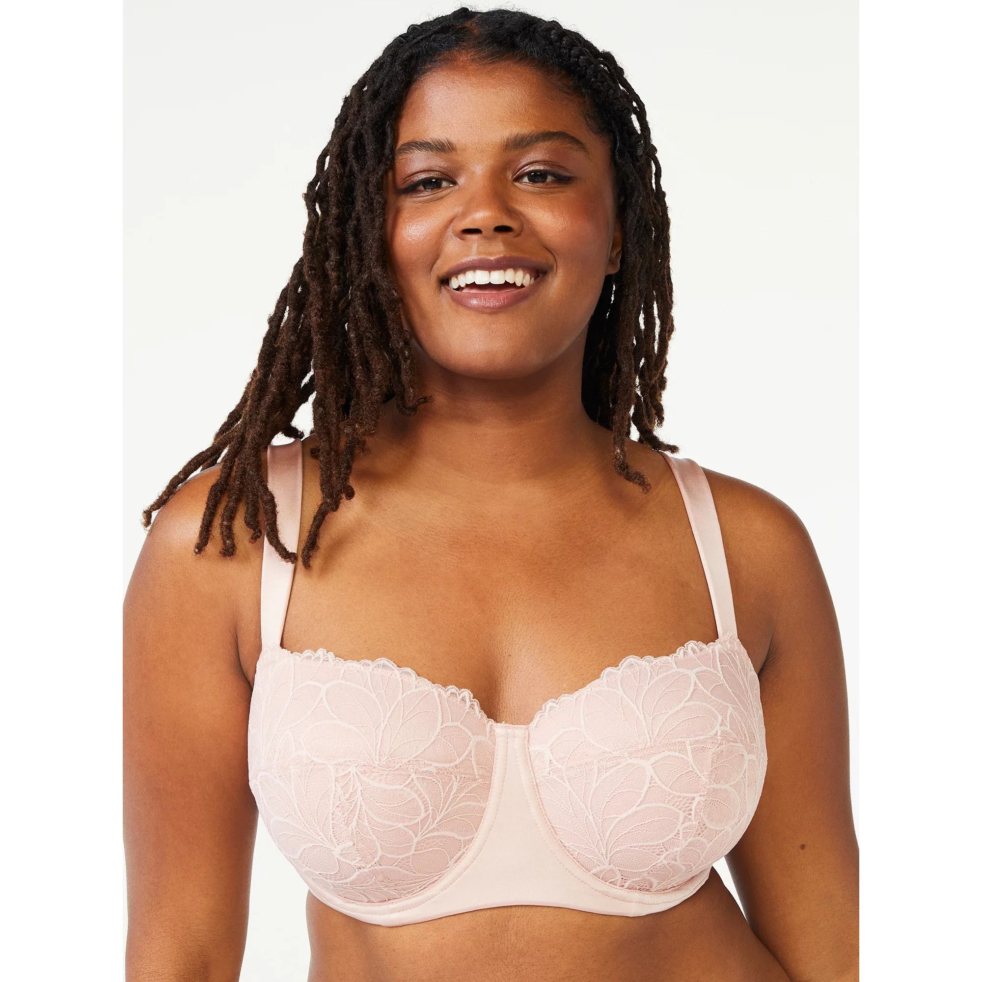 Joyspun Women's & Women's Plus Size Underwire Balconette Bra, Sizes 38DD to 46DDD | Walmart (US)