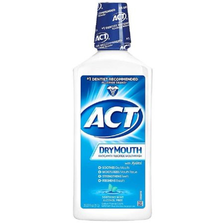 ACT Total Care Dry Mouth Anticavity Fluoride Mouthwash Soothing Mint, 33.8 oz, 6 Pack | Walmart (US)