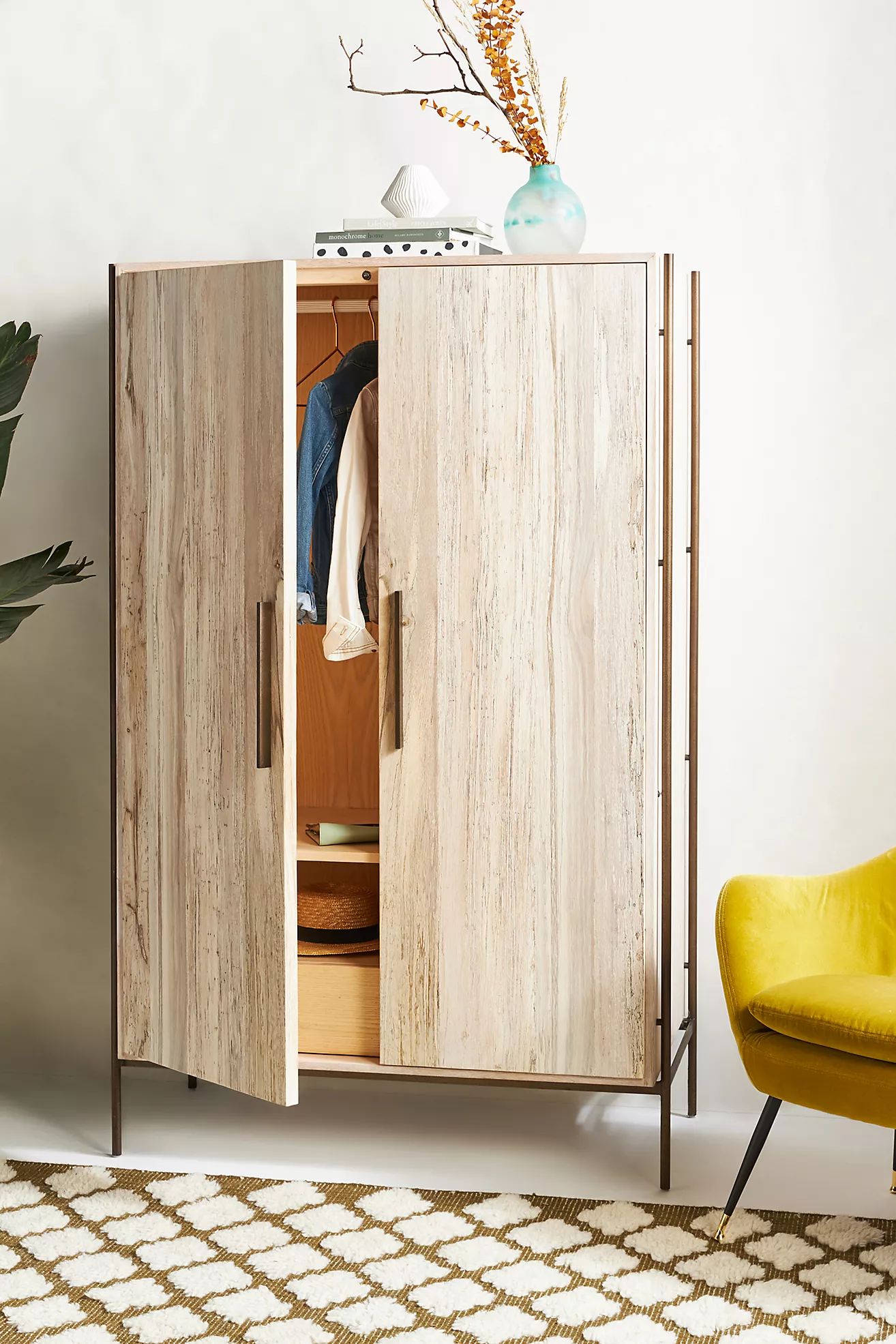 Rulo Reclaimed Spalted Oak Armoire | Anthropologie (US)
