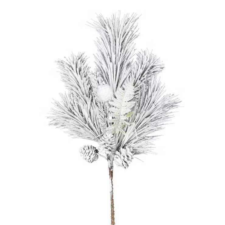 Vickerman 28" Frosted Beacon Pine Artificial Christmas Spray. Includes 3 sprays per pack. | Target