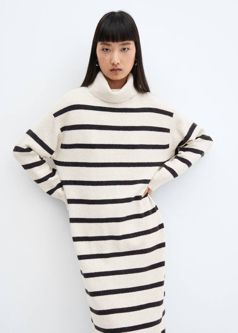 Robe maille col roulé -  Femme | Mango France | MANGO (FR)